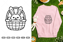Kawaii Easter Bunny SVG &amp; Clipart Product Image 1