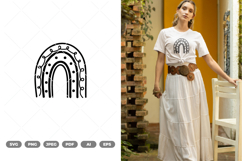 Boho Rainbow SVG &amp; Clipart Product Image 1
