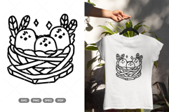 Bird Nest Doodle SVG &amp; Clipart Product Image 1