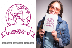 Globe SVG &amp; Clipart Product Image 1