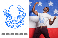 Fourth of July Eagle SVG &amp; Clipart Product Image 1