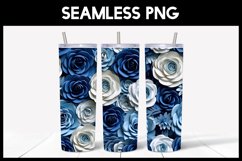 6 Seamless 3D Roses Flowers Tumbler Sublimation Product Image 6