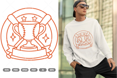 Baseball Emblem SVG &amp; Clipart Product Image 1