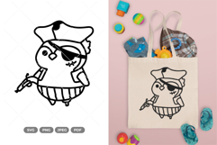 Pirate Penguin SVG &amp; Clipart Product Image 1