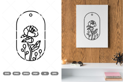 Flower Gift Tag SVG &amp; Clipart Product Image 1
