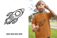 Rocket Doodle SVG &amp; Clipart Product Image 1