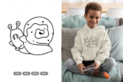 Funny Snail Doodle SVG &amp; Clipart Product Image 1