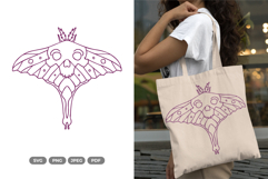 Skull Moth SVG &amp; Clipart - Hand Drawn Doodle Product Image 1