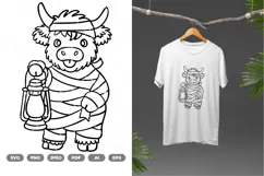 Highland Cow Halloween SVG & Clipart Product Image 3