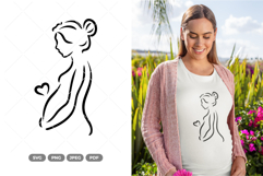 Pregnant Illustration SVG &amp; Clipart Product Image 1