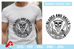 16 Barber Bundle SVG, Barber inspired SVG, Skeleton Product Image 6