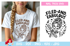 Filed and fabulous SVG, Nail tech inspired svg Product Image 1