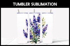 6 3D Larkspurs Flowers Tumbler Sublimation | Paper Quilling Product Image 6