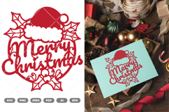 Laser Cut Merry Christmas Ornaments SVG &amp; Clipart Product Image 1