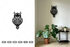 Owl Wall Decor SVG &amp; Clipart Product Image 1