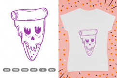 Pizza Skull SVG &amp; Clipart Product Image 1