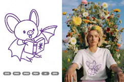 Kawaii Bat SVG & Clipart Product Image 2