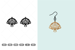 Mushroom Earring SVG &amp; Clipart Product Image 1