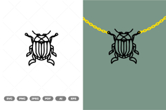 Geometrical Bug Necklace SVG &amp; Clipart Product Image 1