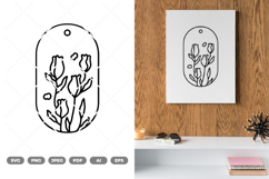 Flower Gift Tag SVG &amp; Clipart Product Image 1
