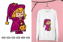 Cute Witch Colored SVG &amp; Clipart Product Image 1