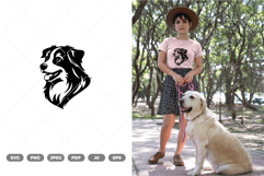 Border Collie Silhouette SVG &amp; Clipart Product Image 1