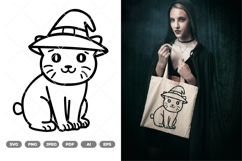 Cat Witch SVG &amp; Clipart Product Image 1