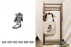 Flower in a Boot SVG &amp; Clipart Product Image 1