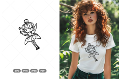 Fairy Doodle SVG &amp; Clipart Product Image 1