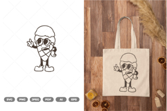 Ice Cream Mascot SVG &amp; Clipart Product Image 1