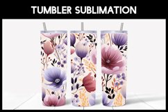 6 3D Tumbler Wrap 3D Seamless Flowers I Tumbler Sublimation Product Image 5