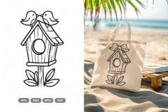Bird House Doodle SVG &amp; Clipart Product Image 1