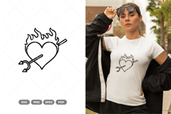 Devil's Heart SVG &amp; Clipart Product Image 1