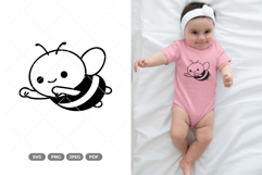 Kawaii Bee SVG &amp; Clipart Product Image 1