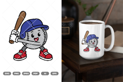 Baseball Mascot Colored SVG &amp; Clipart Product Image 1