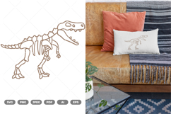 Dinosaur Skeleton SVG &amp; Clipart Product Image 1