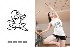 Ballet Girl SVG &amp; Clipart Product Image 1