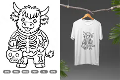 Highland Cow Halloween SVG & Clipart Product Image 2