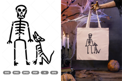 Skeleton Man and Dog SVG &amp; Clipart Product Image 1