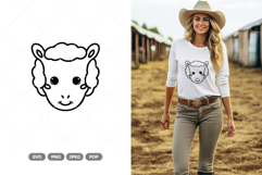 Farm Sheep Head SVG &amp; Clipart Product Image 1