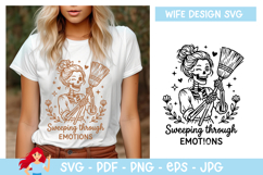 Sweeping through emotions SVG, Wife vibe SVG Product Image 1