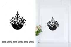 Hanging Potted Plant SVG &amp; Clipart Product Image 1
