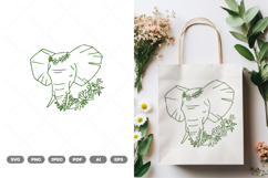 Floral Elephant SVG &amp; Clipart Product Image 1