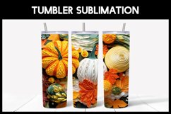 3D Pumpkins Tumbler Sublimation |Autumn 3D Tumbler Product Image 7