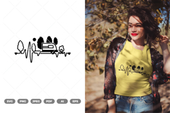 Camping Heartbeat SVG &amp; Clipart Product Image 1