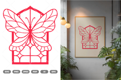 Butterfly Stained Glass SVG &amp; Clipart Product Image 1
