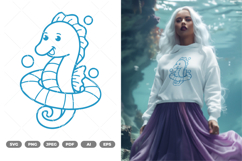 Seahorse SVG &amp; Clipart Product Image 1