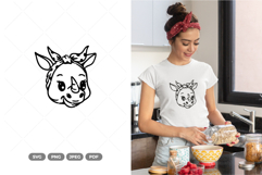 Kawaii Rhino Bandana SVG &amp; Clipart Product Image 1
