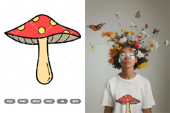 Mushroom Colored SVG &amp; Clipart Product Image 1