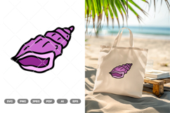 Seashell Colored SVG &amp; Clipart Product Image 1
